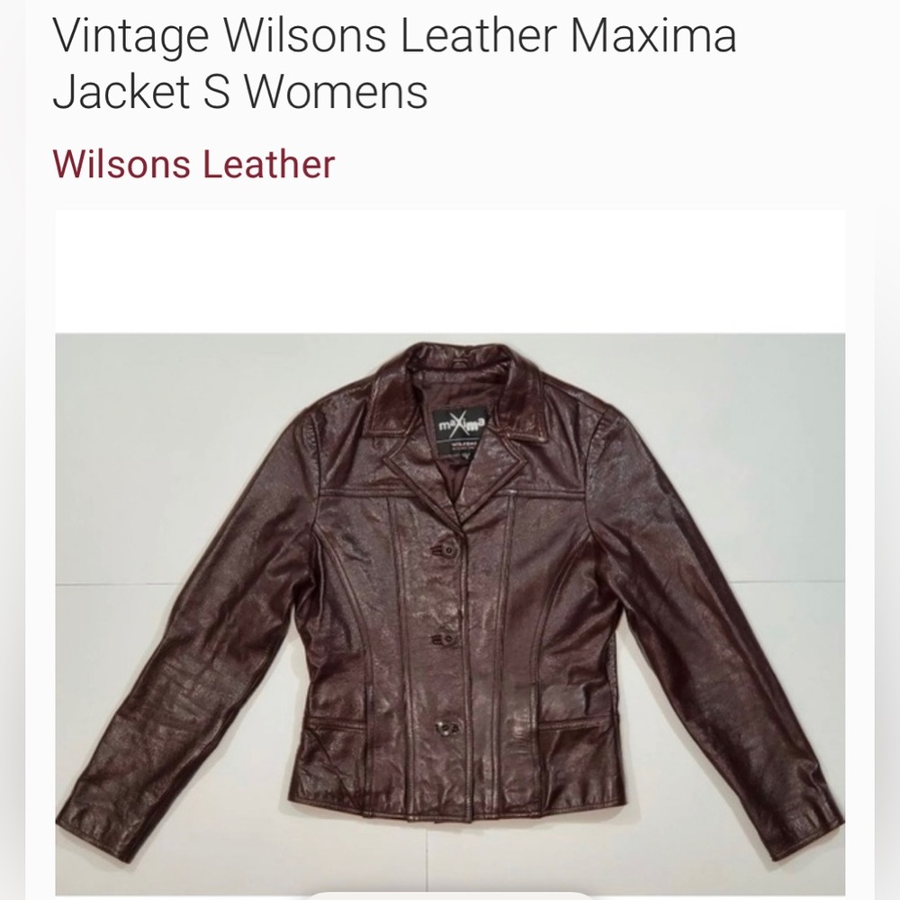 Wilson antique leather bomber jacket